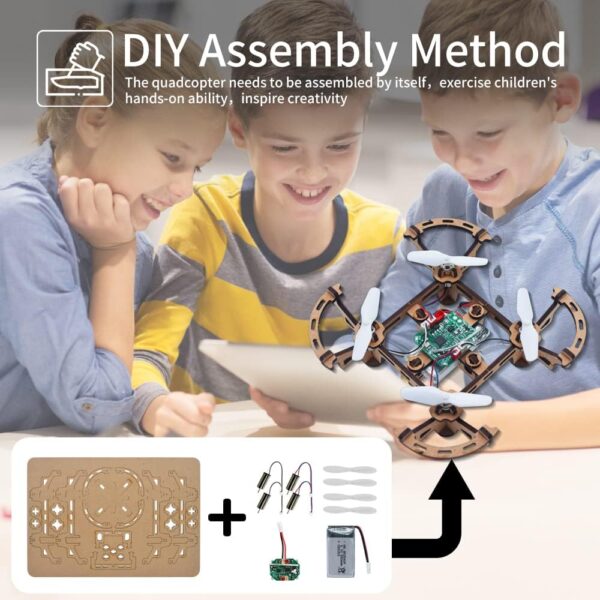 diy mini wooden drone rc quadcopter building kits