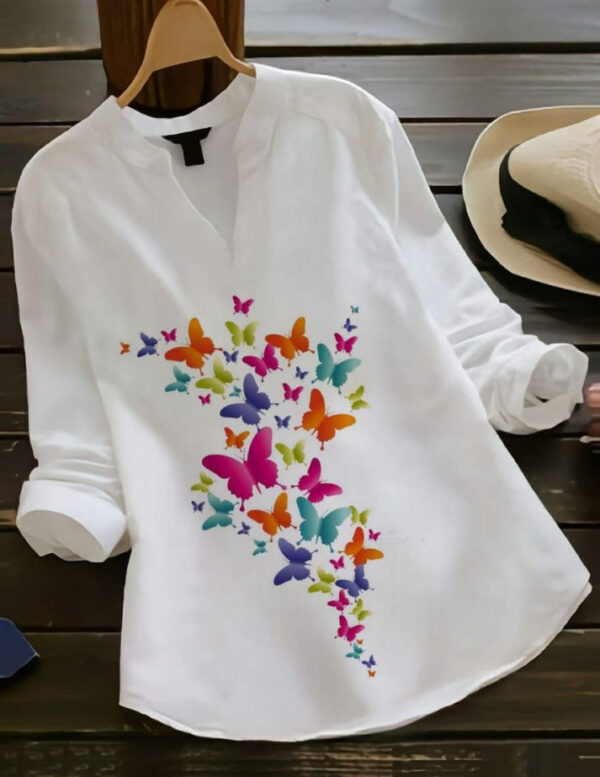 butterfly art rayon tunic top