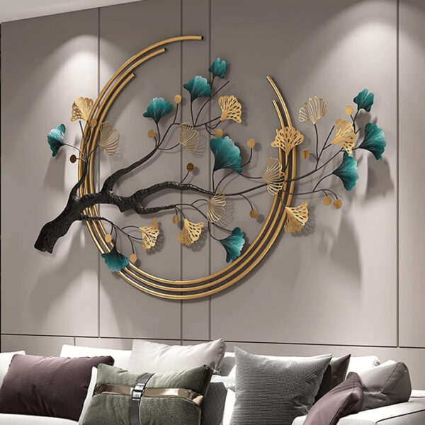 handcrafted hanging tree with dark green leaves decorative item for home, restaurant, living room, dining room, office