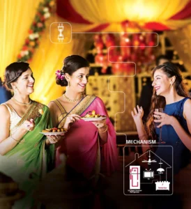 lg 242l double door refrigerator with door cooling+™, multi air flow, shiny steel finish, 3 star