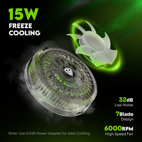 SpinBot IceDot Mag Air Ultra-Slim Ultra-Lite Magnetic Mobile Phone Cooler I 2 Speed Gears for Temperature Control I 15W Freeze Cooling I For iPhone 12/13/14/15/16, iPads and Android Smartphones - Image 2
