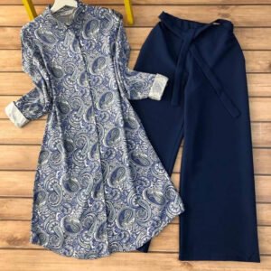floral printed top and sky palazzo set (copy)