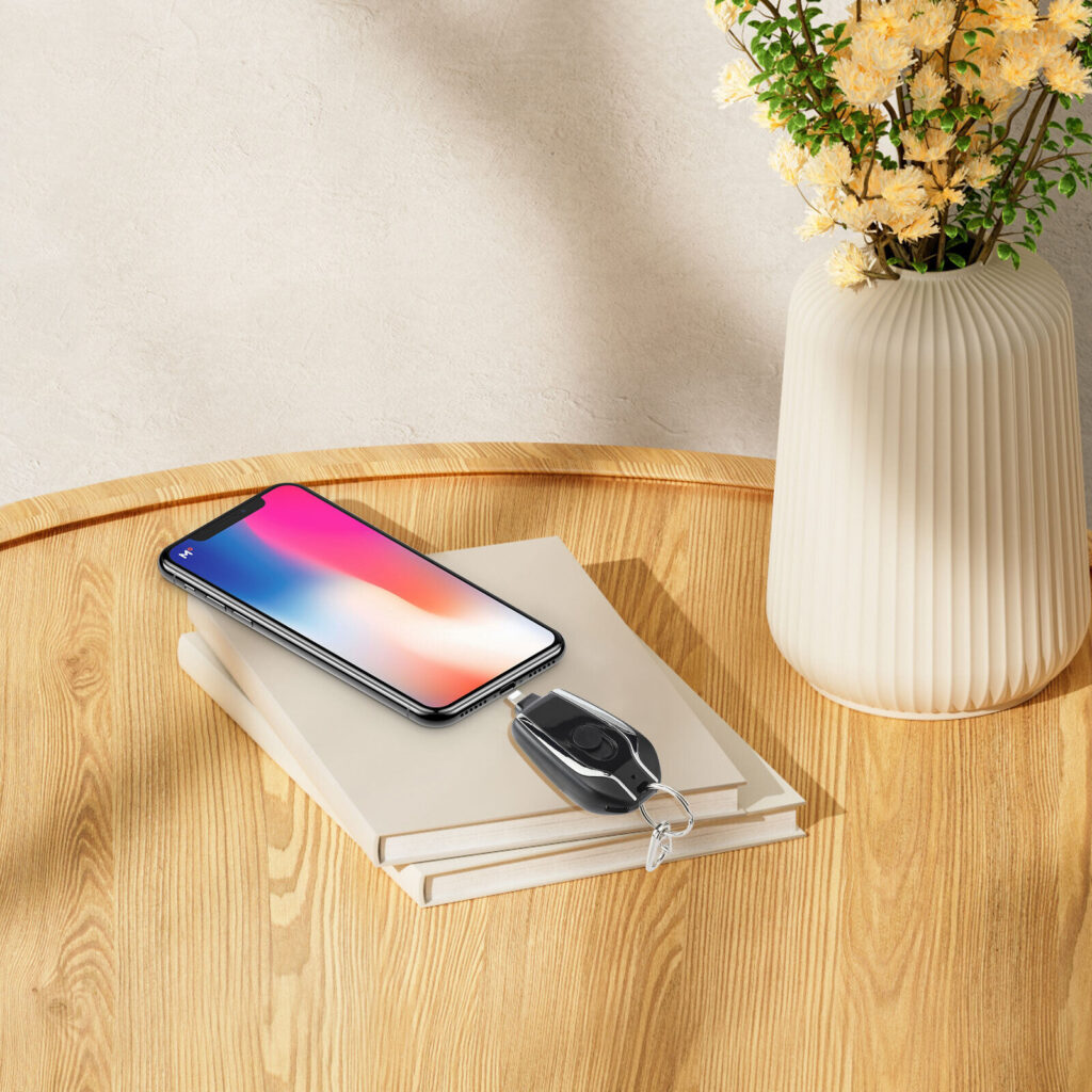 keyring charging wireless portable 1500mah power bank